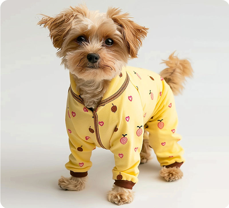 Pet Dog Pajamas by Printed Fabric